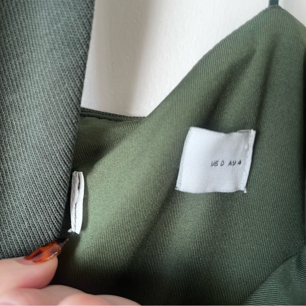 Petal & Pup Angelus Emerald Green Knit One Shoulder Jumpsuit 0 - Picture 3 of 8